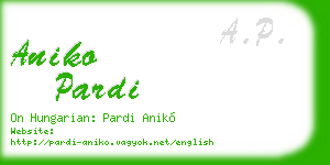 aniko pardi business card